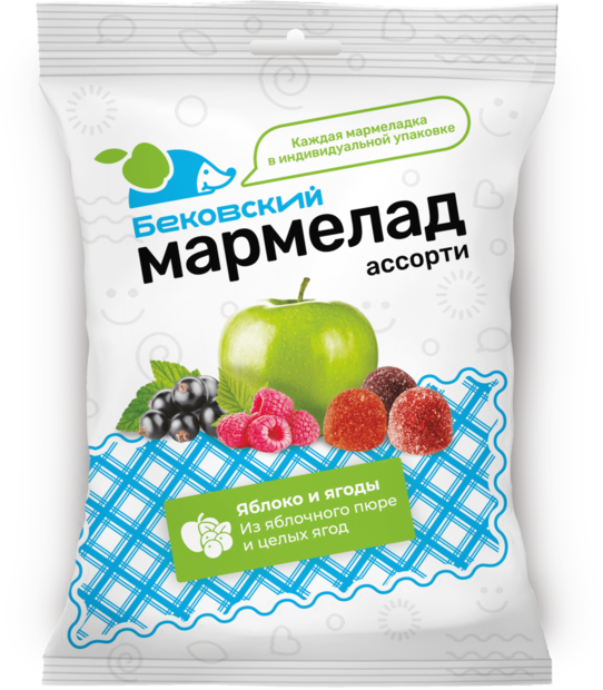 Бековский фруктовый мармелад ассорти